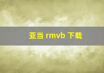 亚当 rmvb 下载